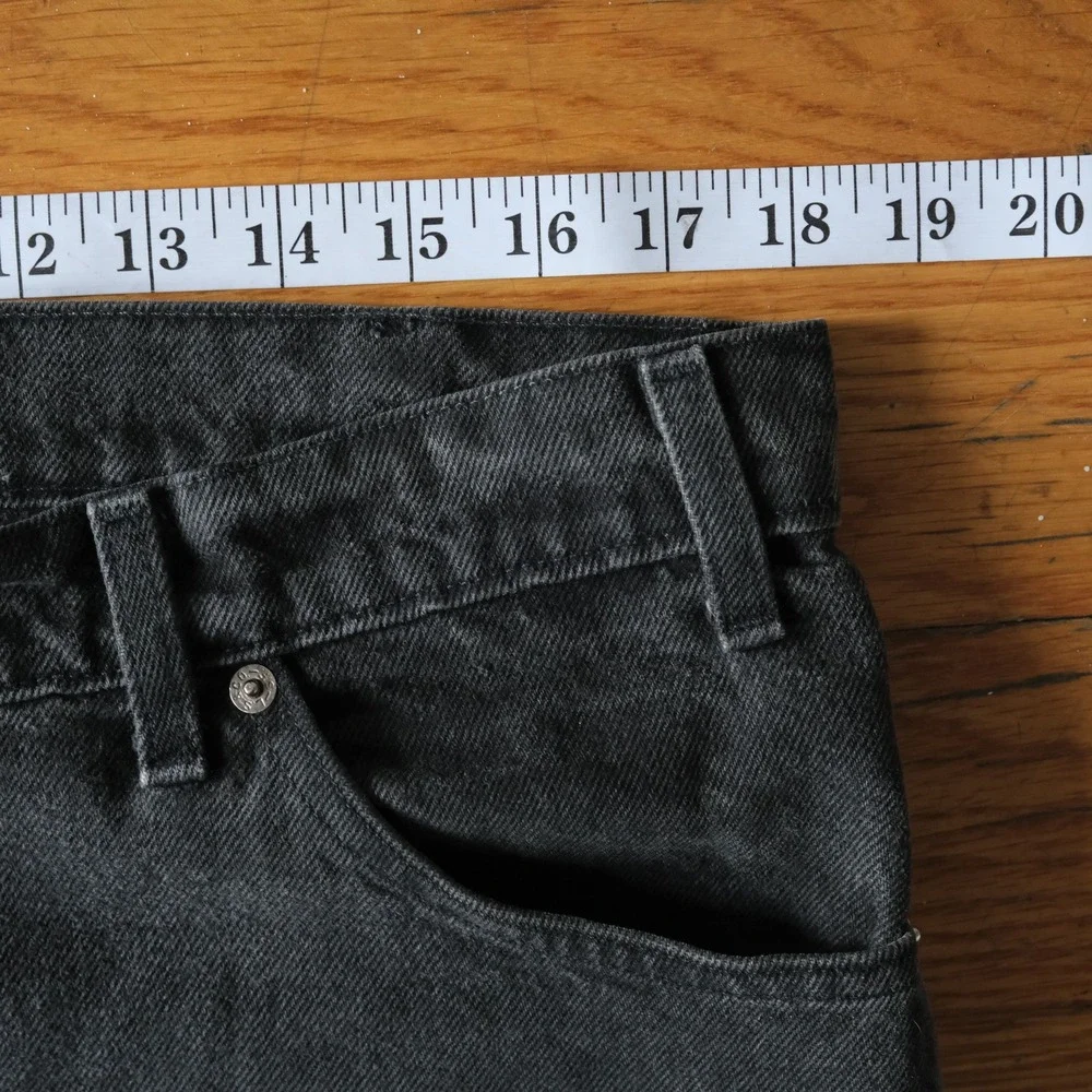 Levis 550 Jeans Mens Black Relaxed Fit Vintage Made in USA W36 L34 Tapered Leg